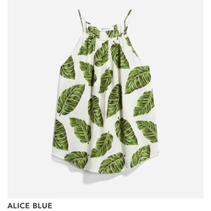 Havana Palm Leaf Printed Halter Blouse